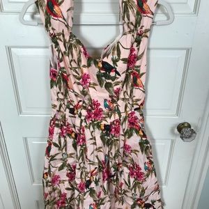 Vintage style tropical cotton dress